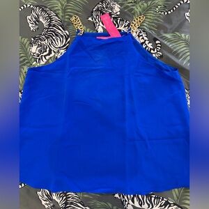 Lilly Pulitzer Joannah Silk Tank Top with Chain Straps XL, NWT